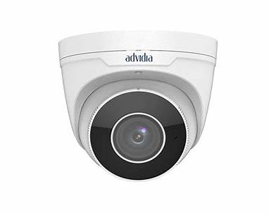 Advidia 4MP Turret Camera with IR up to 40m, 2.8- 12mm motorised Lens, H.264/H.265, WDR 120db, Micro SD, Built in Mic, IP67, IK10, PoE, Onvif G,S,T