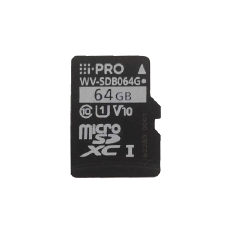 I-PRO SDXC 64GB Micro SD Card, Class 10, UHS Speed U1, Video Speed V10