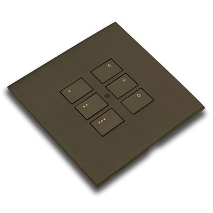 Rako Matt Bronze (09) cover plate kit for EOS wireless control modules - Single Gang