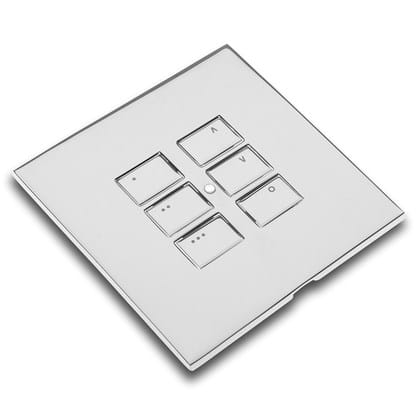 Rako Polished Chrome (02) cover plate kit for EOS wireless control modules - Single Gang
