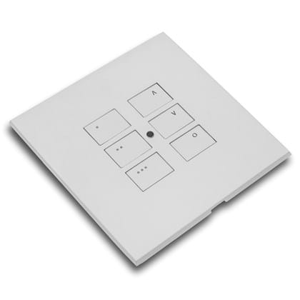 Rako Matt White (MWH) cover plate kit for EOS wireless control modules - Single Gang