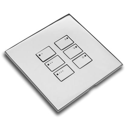 Polished Chrome (02) cover plate kit for EOS wired control modules - Single Gang