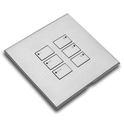 Rako Satin Chrome (35) (Silk) cover plate kit for EOS wired control modules - Single Gang
