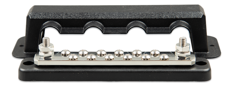 Busbar 250A 2P with 12 screws + cover