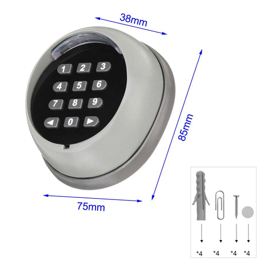 Heavy-Duty Metal Wireless Pin Code Keypad (433MHz)