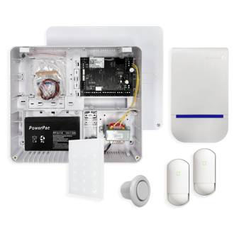 EC Security Alarm Kit 4 Sensor with White Touch Keypad (EC-KIT KP W NC)