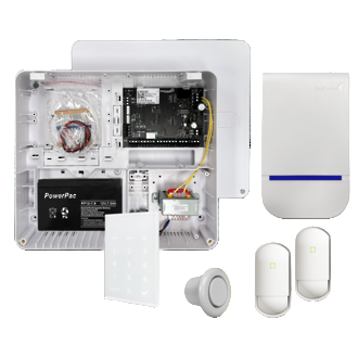 EC Security Alarm Kit 4 Sensor with White Touch Keypad (EC-KIT KP W NC)