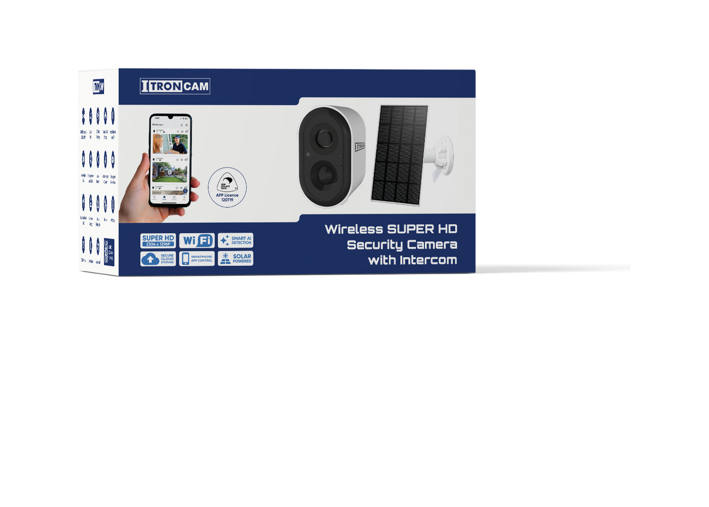 iTron CAM V3 Wireless SUPER HD Security Camera with Solar Panel & Intercom
