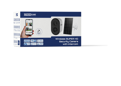 iTron CAM V3 Wireless SUPER HD Security Camera with Solar Panel & Intercom
