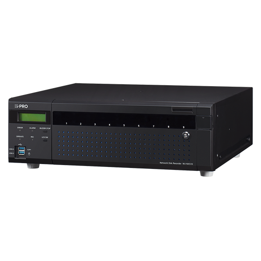 64/96/128 Ch NVR, H.265/H.264/ JPEG Rec Formats, 9x HDD bays (Up to 162TB) Up to 5 Expansion Bay Connections (972TB max Storage with expansion bays)