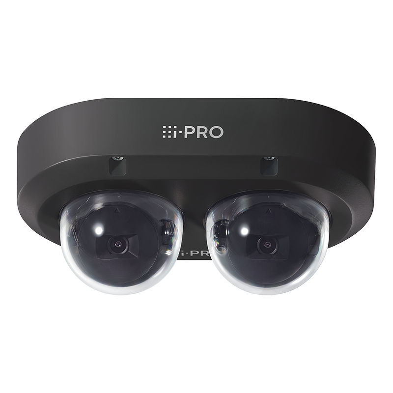 AI 2 Head Multi Sensor Camera (Black), 2x 4K Lenses, Fixed 3.1mm. IR LED up to 40m, Super Dynamic 120db, ONVIF G/M/S/T,  IK10 Vandal Resistant, IP67, PoE+, Micro SD Card. FIPS 140-2 Level 3 Security.
