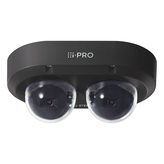 AI 2 Head Multi Sensor Camera (Black), 2x 4K Lenses, Fixed 3.1mm. IR LED up to 40m, Super Dynamic 120db, ONVIF G/M/S/T,  IK10 Vandal Resistant, IP67, PoE+, Micro SD Card. FIPS 140-2 Level 3 Security.