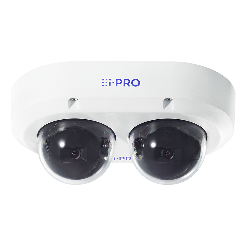 AI 2 Head Multi Sensor Camera, 2x 4K Lenses, Fixed 3.1mm. IR LED up to 40m, Super Dynamic 120db, ONVIF G/M/S/T, IK10  Vandal Resistant, IP67, PoE+, Micro SD Card. FIPS 140-2 Level 3 Security.