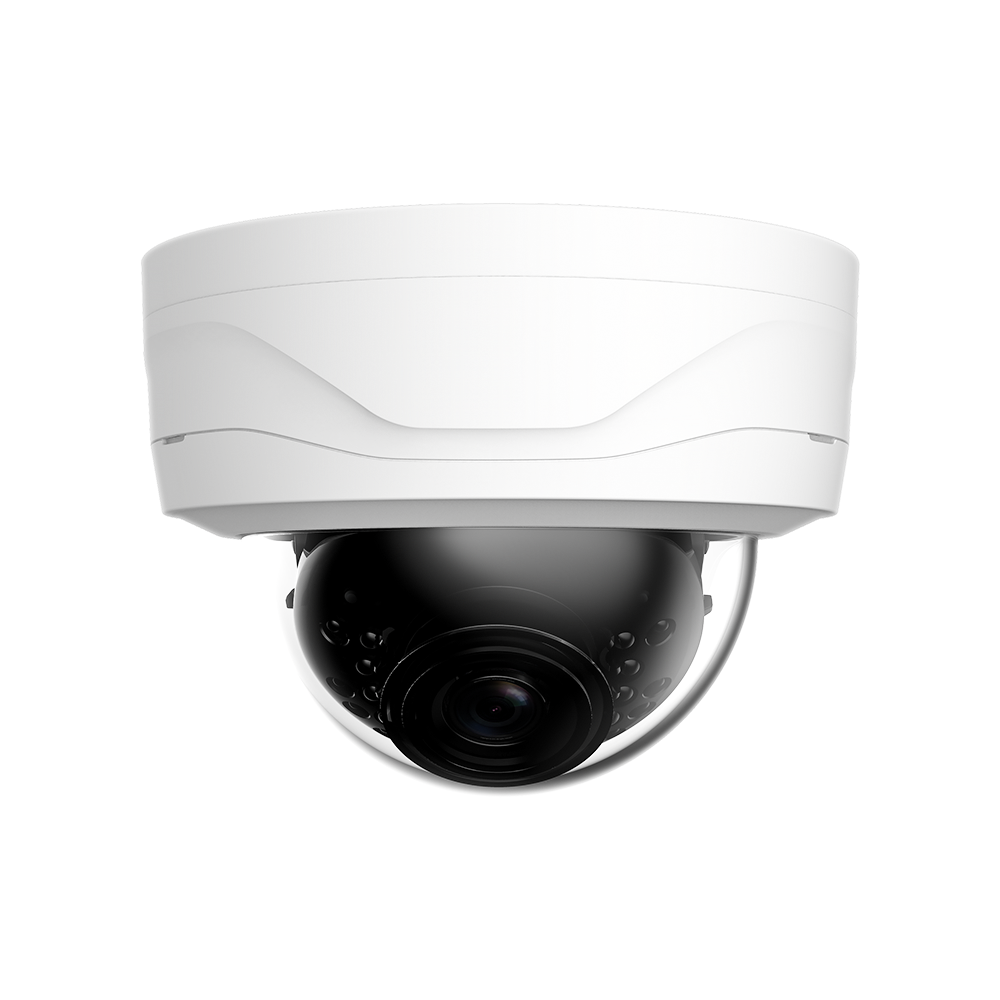 dvidia 4MP Indoor Dome Camera with IR up to 30m, Fixed 2.8mm Lens, H.264/265, WDR 120db, PoE, Micro SD.