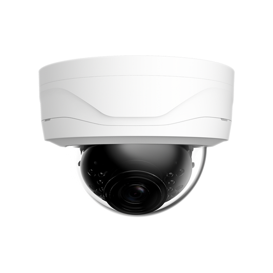 dvidia 4MP Indoor Dome Camera with IR up to 30m, Fixed 2.8mm Lens, H.264/265, WDR 120db, PoE, Micro SD.