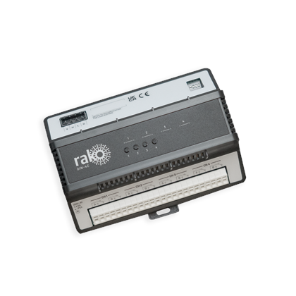 4-Channel DIN Rail mounted curtain and blind relay module. Channels fitted with two volt-free  changeover relays which can be configured to suit most conventional motors. Communication  via DIN-LINK