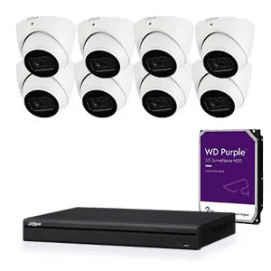 Kit 16Ch AI NVR 8x 6MP Turrets NVR4216-16PAI 6TB HDW3667