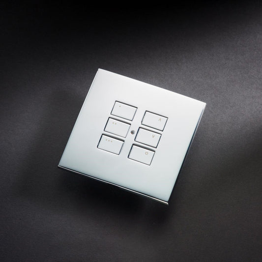 Polished Chrome (02) cover plate kit for Modular control panel modules - Single Gang