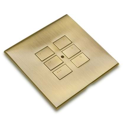Antique Brass (91) cover plate kit for EOS wireless control modules - Single Gang