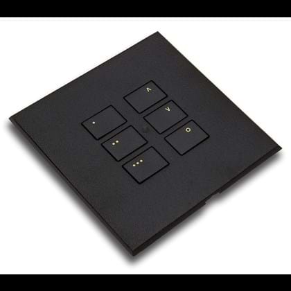 Matt Black (YBK) cover plate kit for EOS wired control modules - Single Gang