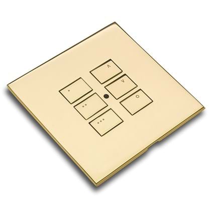 Polished Brass (01) cover plate kit for EOS wireless control modules - Single Gang