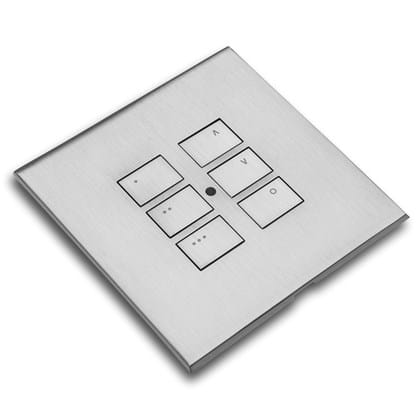 Rako Satin Chrome (35) (Silk) cover plate kit for EOS wireless control modules - Single Gang