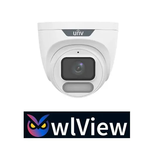 UNV 6MP IP67 2.8mm Warm LED OwlView Turret Camera - ColorHunter Black