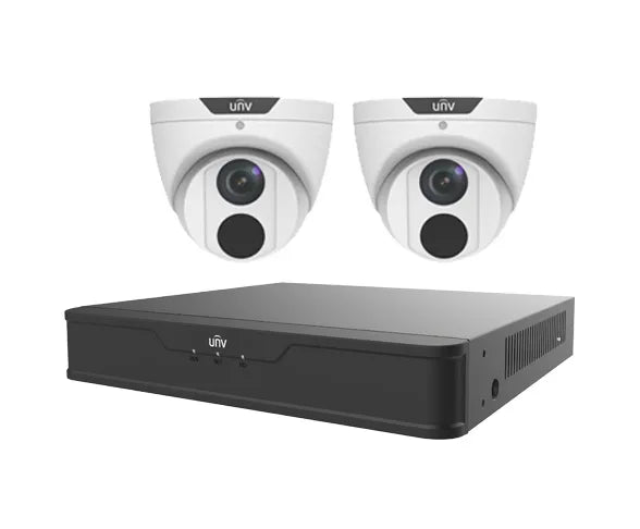 UNV KIT 501 Series NVR 4CH 2TB 2x 6MP Prime Turret Cameras
