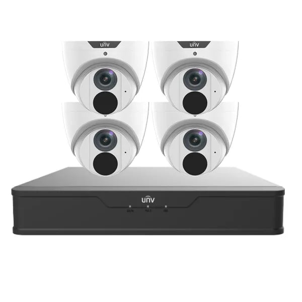 UNV KIT 501 Series NVR 4CH 2TB 4 x 8MP Turret Cameras