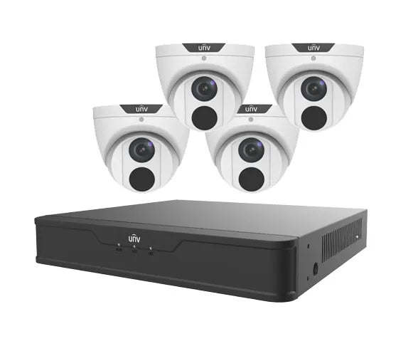 UNV KIT 501 Series NVR 8CH 4TB 4x 6MP Prime SS Turret Camera