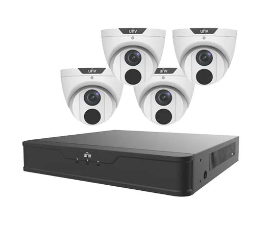 UNV KIT 501 Series NVR 8CH 4TB 4x 6MP Prime SS Turret Camera