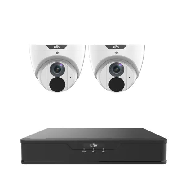 UNV KIT S3 Series NVR 4CH 2TB 2x 6MP EasyStar Turret Cameras