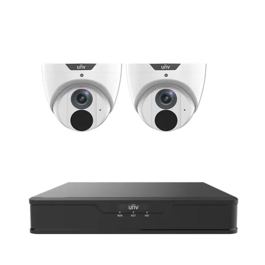 UNV KIT S3 Series NVR 4CH 2TB 2x 6MP EasyStar Turret Cameras