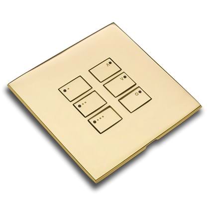 Polished Brass (01) cover plate kit for EOS wired control modules - Single Gang