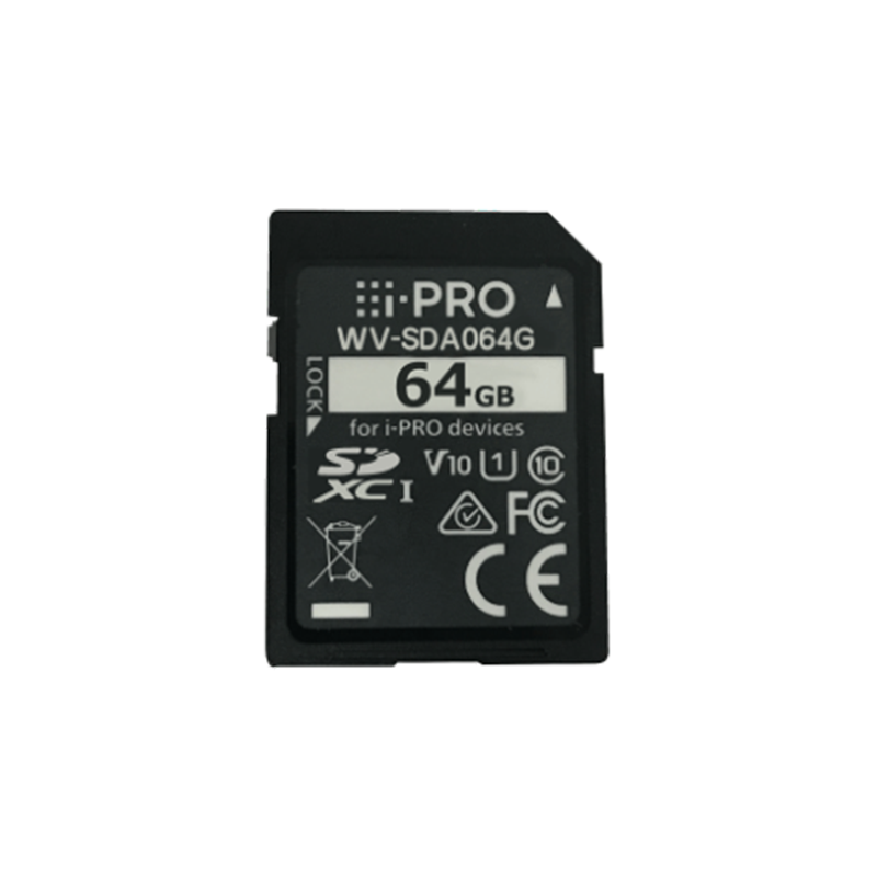 I-PRO SDXC 64GB SD Card, Class 10, UHS Speed U1, Video Speed V10