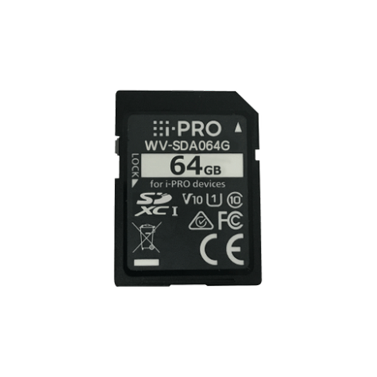 I-PRO SDXC 64GB SD Card, Class 10, UHS Speed U1, Video Speed V10